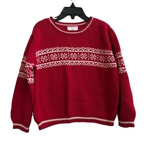 Hanna Andersson Red Snowflake Sweater